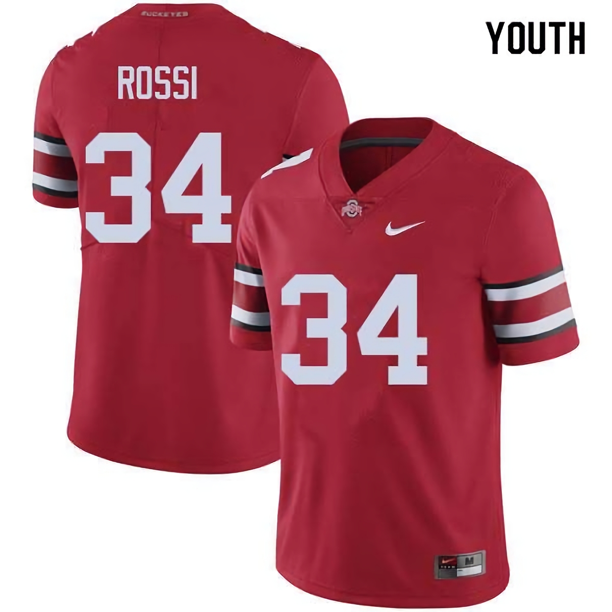 Mitch Rossi Ohio State Buckeyes Youth NCAA #34 Nike Red College Stitched Football Jersey BVB5856ZL